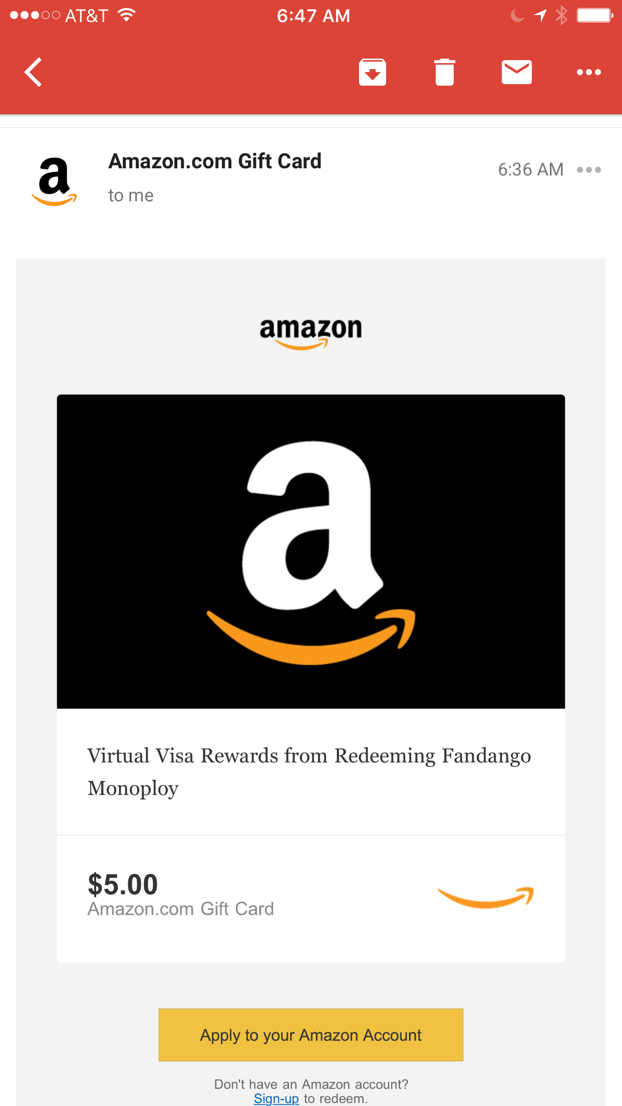 How to Redeem Your Monopoly Fandango Rewards for Amazon