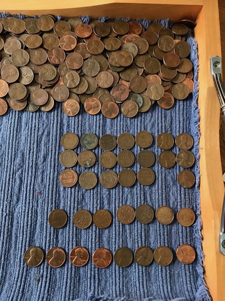 Coin Roll Hunting $25 in Pennies - Box 2